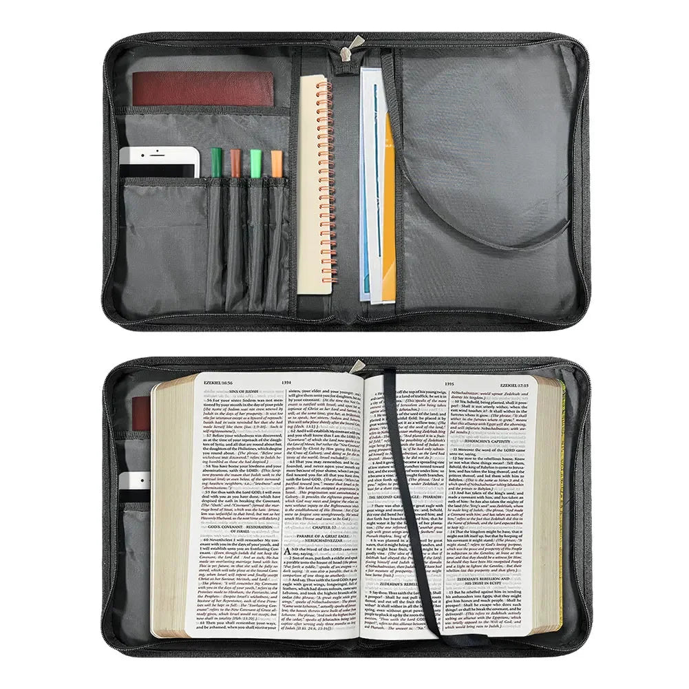 Holy Scriptures Bags Bible Hymns Printing PU Leather Handbags Carrying Book Case Study Book Holy Storage Boxes Bolsa Mujer
