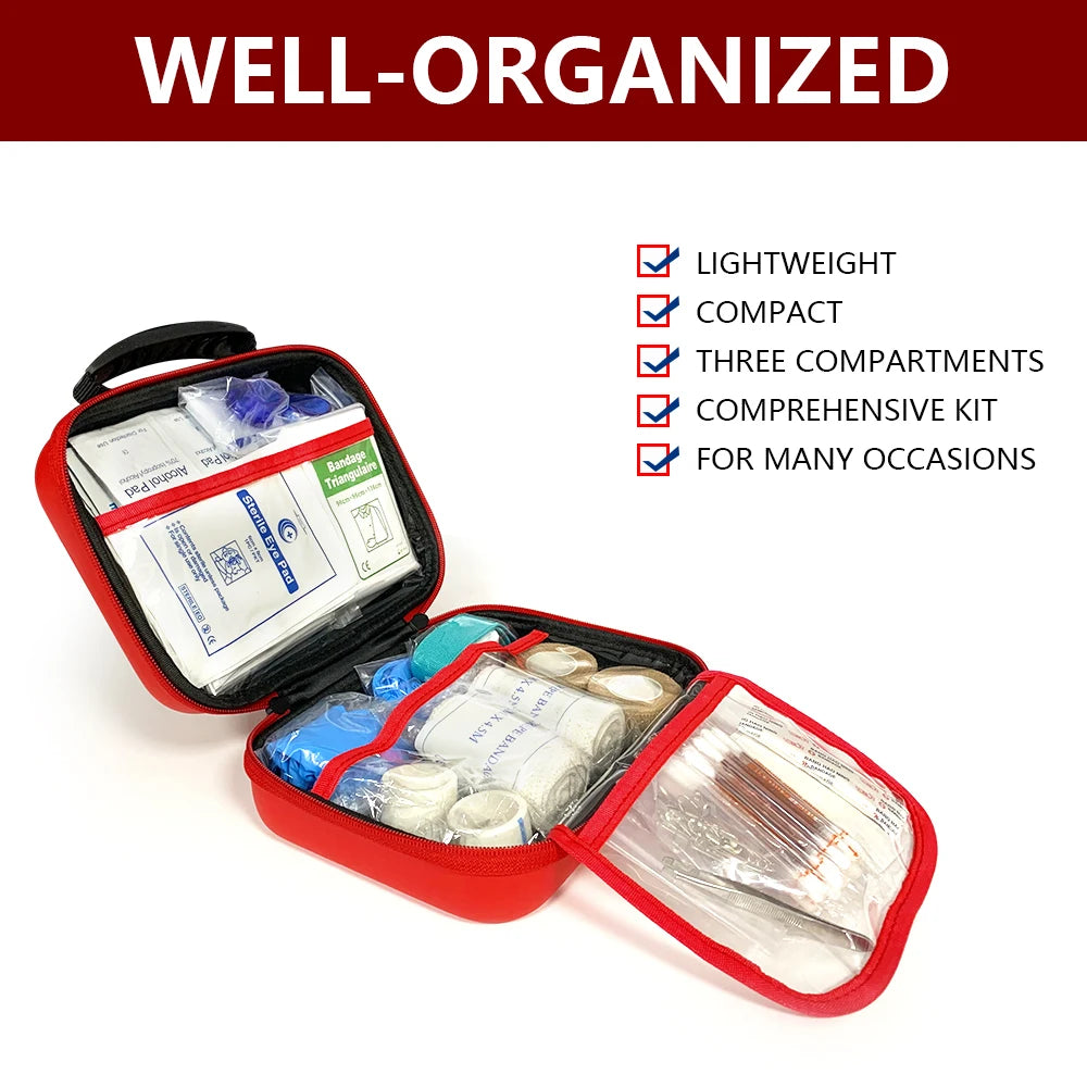 AMAZONY  Waterproof PU First Aid Bag Empty for Outdoor Travel Car Home Emergency Survival Household Camping Small Medical Box
