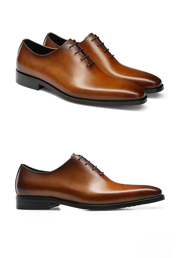 Italian Luxury Genuine Leather Mens Oxfords Dress Shoes Handmade Quality 2024-2025 Retro Elegant Autumn Wedding Social Shoes for Male