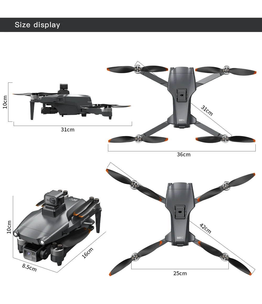 Big Sales now L600 PRO MAX GPS Drone Professional 4K 3-Axis PTZ HD Dual Camera Obstacle Avoidance Brushless Motor 5G WIFI RC Quadcopter Toys