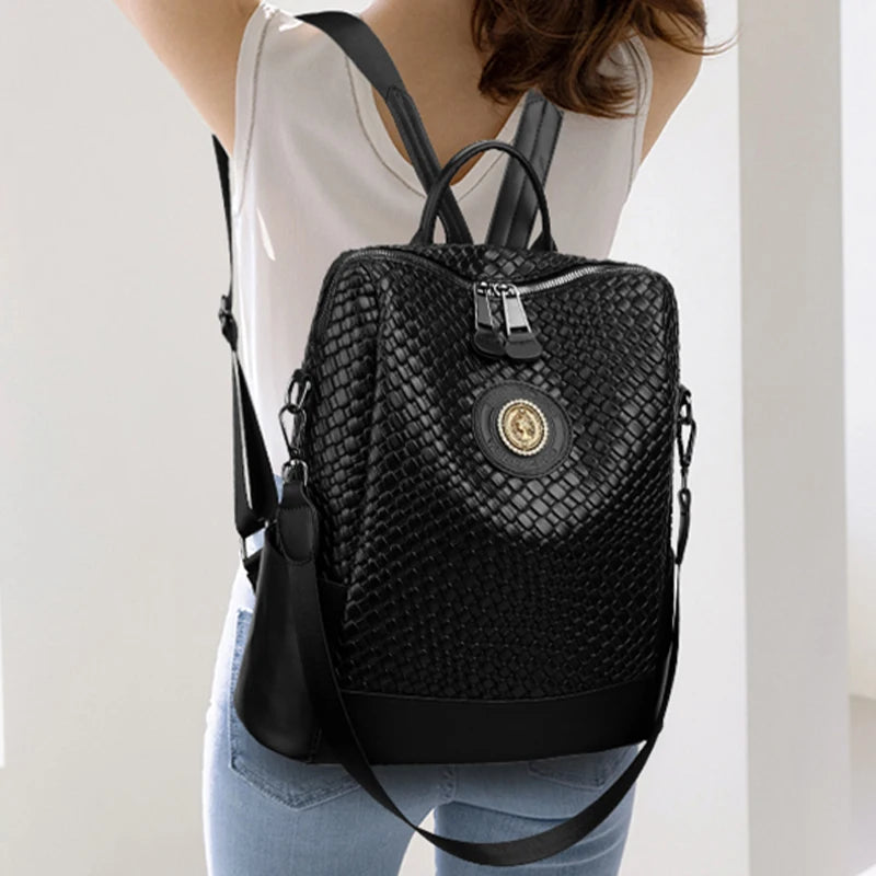 Brand New Collection 2024-2025 Luxury Women's Designer Brand Backpack With Large Capacity And Multifunctional Travel Backpack High Quality Leather Girl Mochila FREE SHIPPING