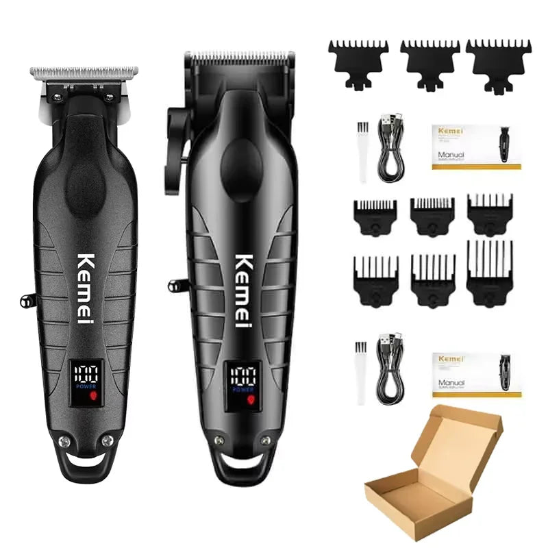 Kemei KM-2290 KM-2293 KM-T95 New Professional Cutting Machine Electric Shaver Hair Trimmers With LCD Display Men's Hair Clipper