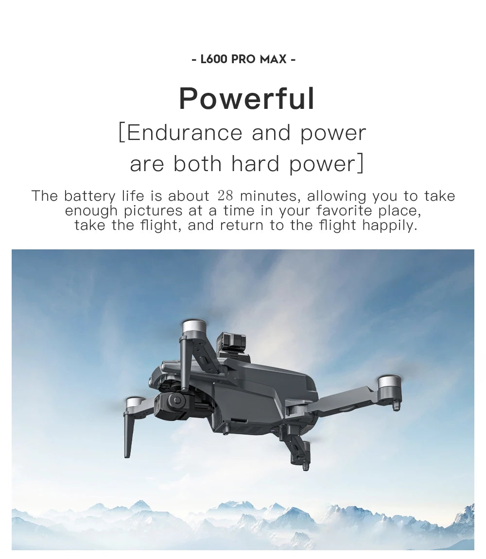 Big Sales now L600 PRO MAX GPS Drone Professional 4K 3-Axis PTZ HD Dual Camera Obstacle Avoidance Brushless Motor 5G WIFI RC Quadcopter Toys