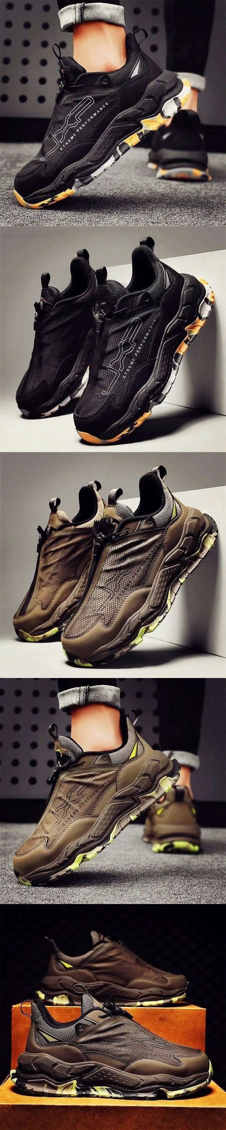 Men's  Shoes Summer New Style 2026 Thick Bottom Shock Absorption Sports Climbing Shoes Casual Wear Resistance Mesh Lining