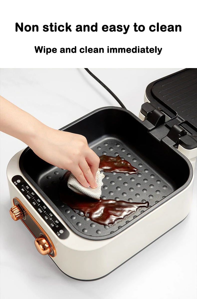 New 2024-2025 110V Multifunction Electric Baking Pan Deepen Cooker Double-side Heating Thick Pancake Machine Hot Pot Barbeque Steak Frying Pan