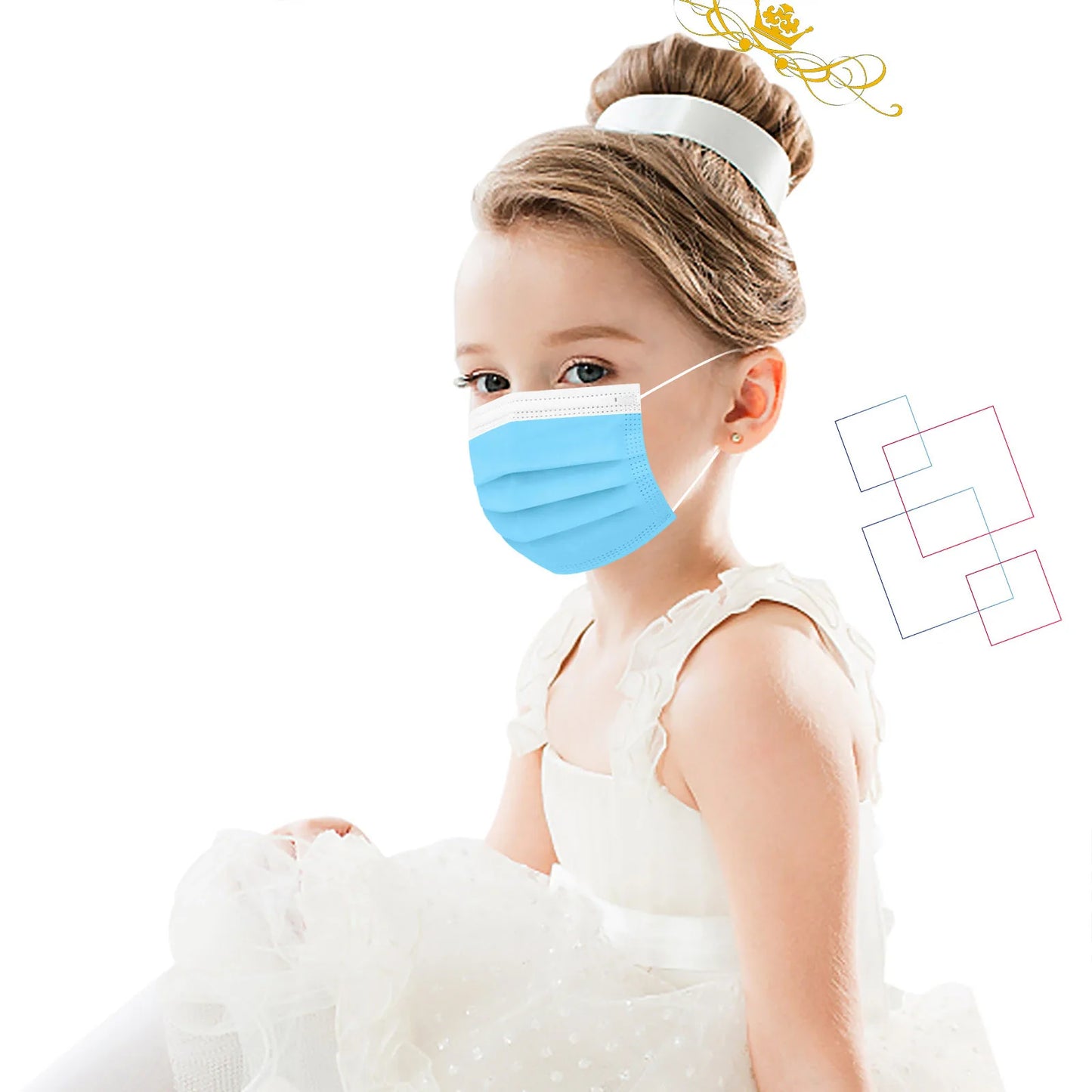 50pcs Kids Face Mask Disposable 3 Ply Safety Face Mask 4-12 Children Face Mask BUY TWO BOXES AND GET A FREE LAPTOP STAND