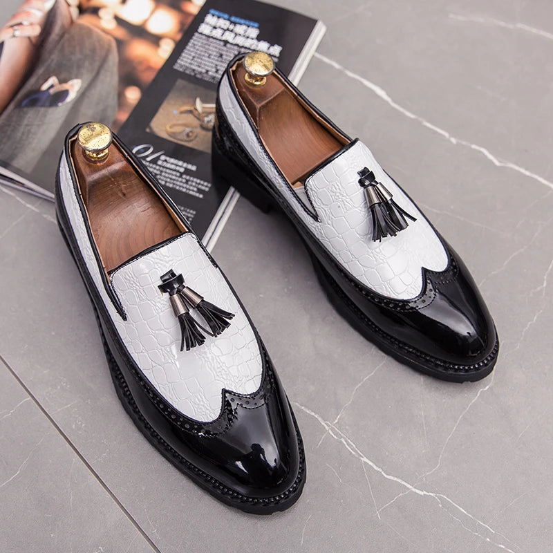 TINTINOS 2024 NEW Fashion Shoe Office Shoes for Men Casual Shoes Breathable Leather Loafers Driving Moccasins Comfortable Slip on 2024 Three Color