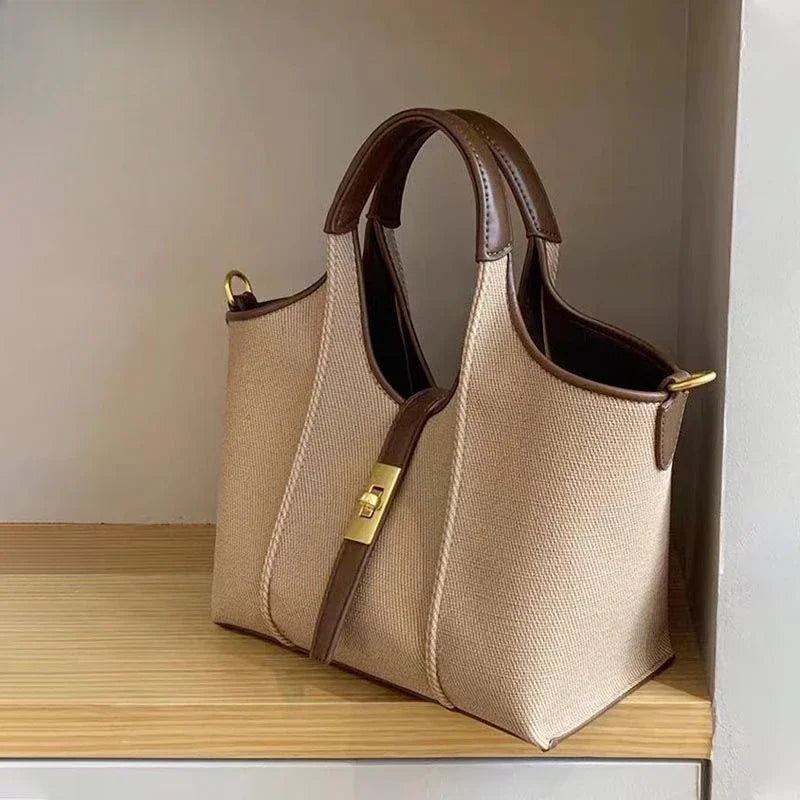 Brand New Collection 2024-2025  New Large Capacity Grocery Basket Shoulder Bag Bag with Pouch Fashion Brand Handbag Female Commuting All-match