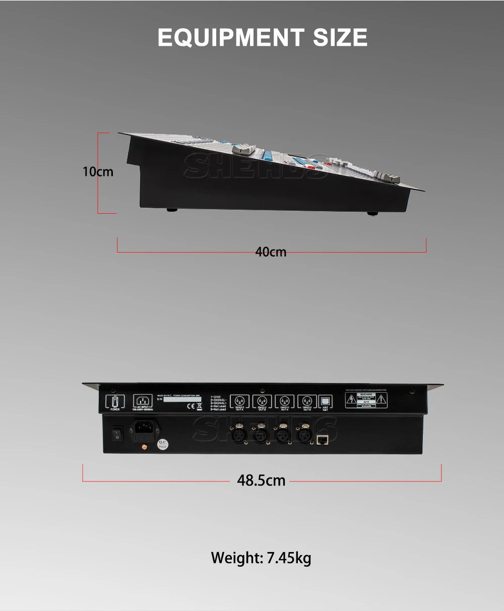 DMX Console 1024 Channels With Case For Professional Stage Lighting Control DJ Disco Nightclub Concert