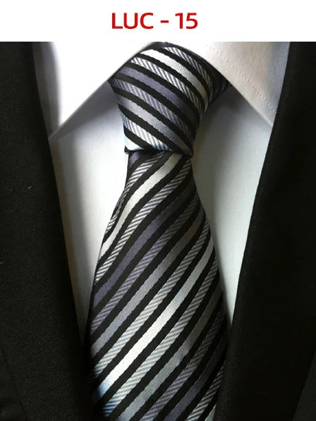 8cm Men's Tie Silk Plaids Floral Luxury Necktie Striped Ties For Men Business Formal Dresses Wedding Accessories Boy Tie