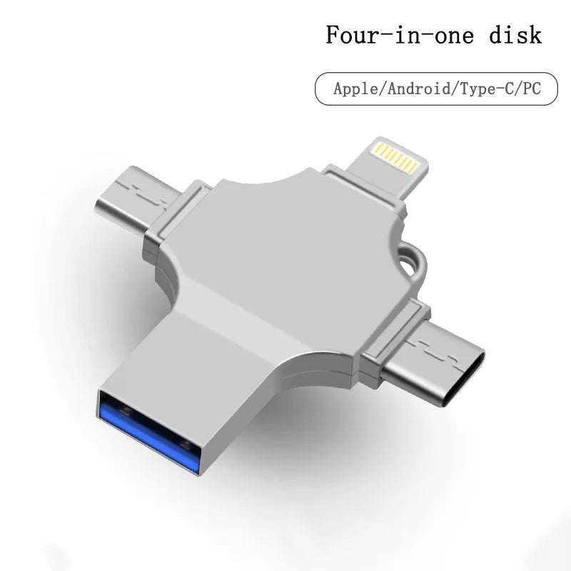 4-in-1 USB  Android/TYPE-C/USB3.0/OTG, 1M+ Cycles, High-Speed 17-90MB/S, Wide Temp Range, Fast Ship, Great Service WHEN YOU PURCHASE ONE WE OFFER A FREE LAPTOP STAND AS A GIFT