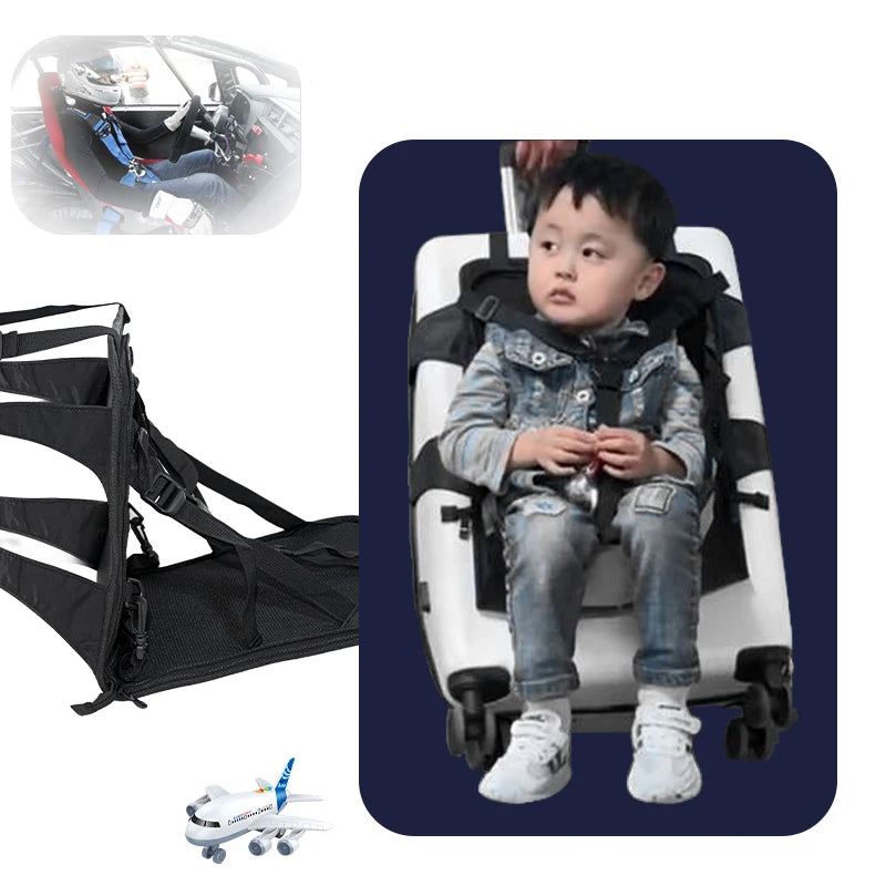 Portable travel bag chair suitcase baby seat kids luggage ride on trolley travel child