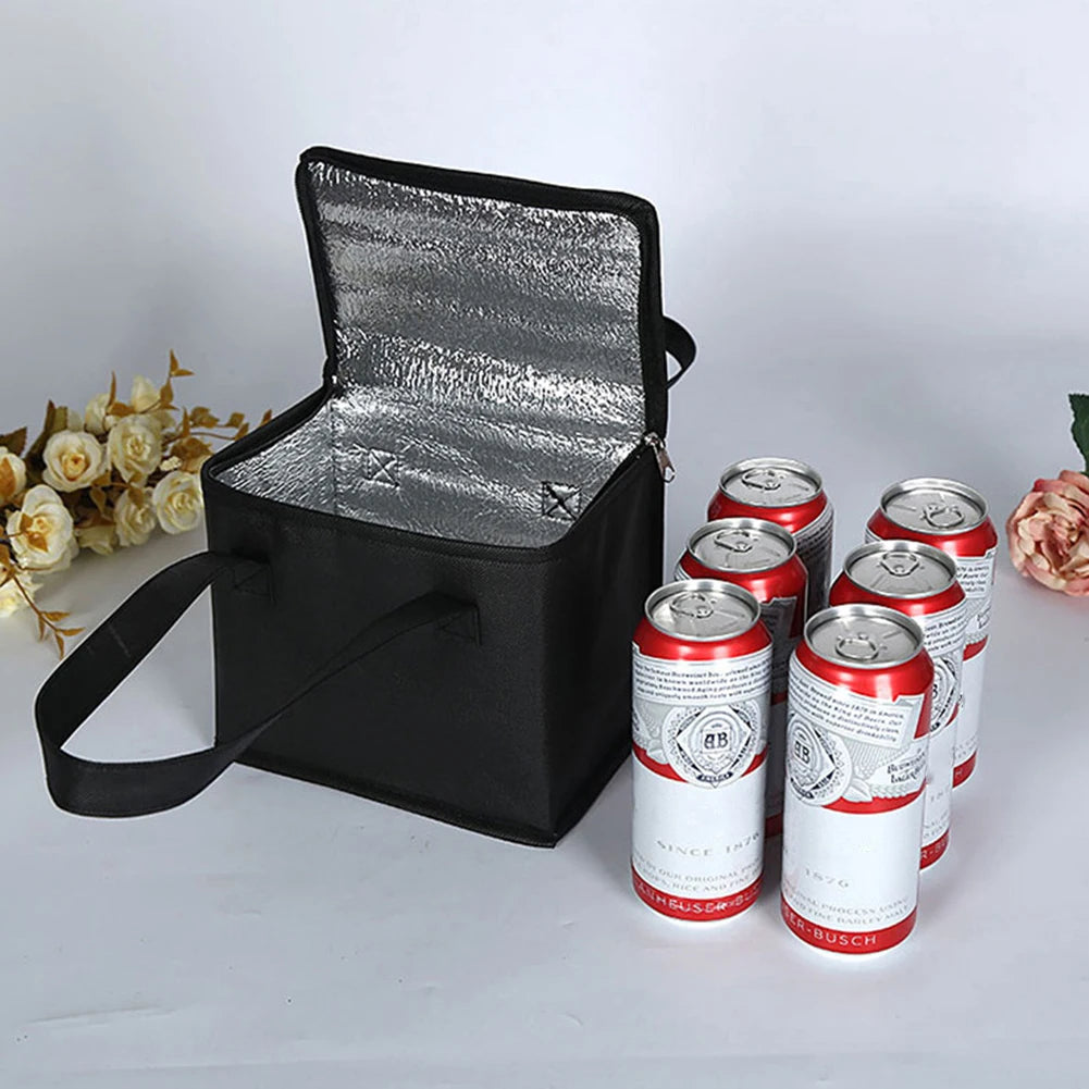 Portable Lunch Cooler Bag Folding Insulation Picnic Ice Pack Food Thermal Bag Drink Carrier Insulated Bags Beer Delivery Bag
