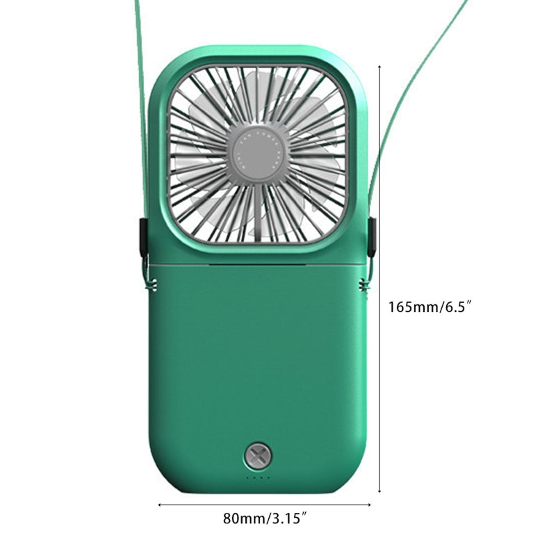 Quiet Personal Fan, Portable Hands Free Neck Fan,Adjustable USB Rechargeable Small Fan 3000mAh Power Bank Personal