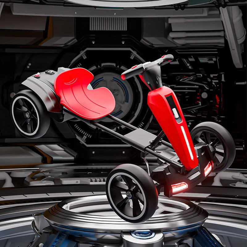 New Electric Racing Go Kart Foldable Design with Remote Control & Music, No installation required