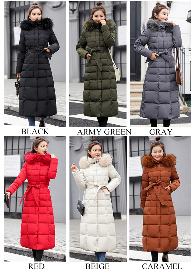 2024 - 2025  New Arrival Fashion Slim Women Winter Jacket Cotton Padded Warm Thicken Ladies Coat Long Coats Parka Womens Jackets