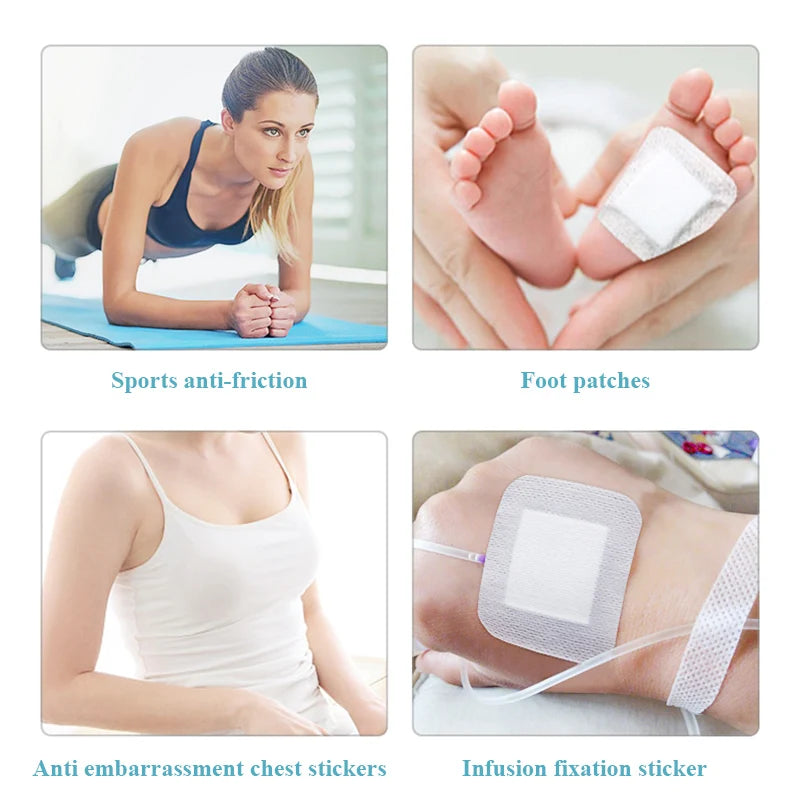 40Pcs Medical Wound Dressing Adhesive Trauma Postoperative Wound Hemostasis Patch Caesarean Section Large Size Band Aid Sticker