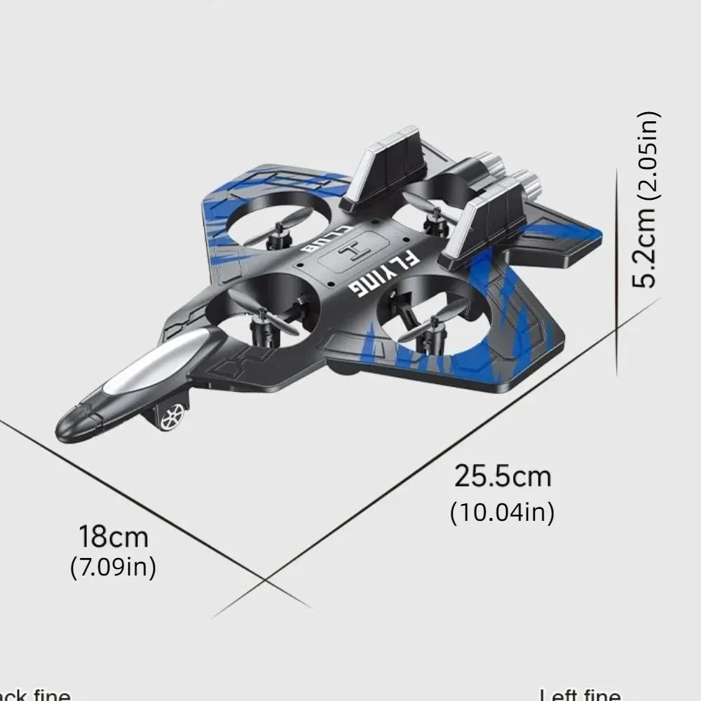 RC Plane 2.4G Remote Control Aircraft Gravity Sensing Helicopter Glider with Light EPP Foam Fighters for Boys Children