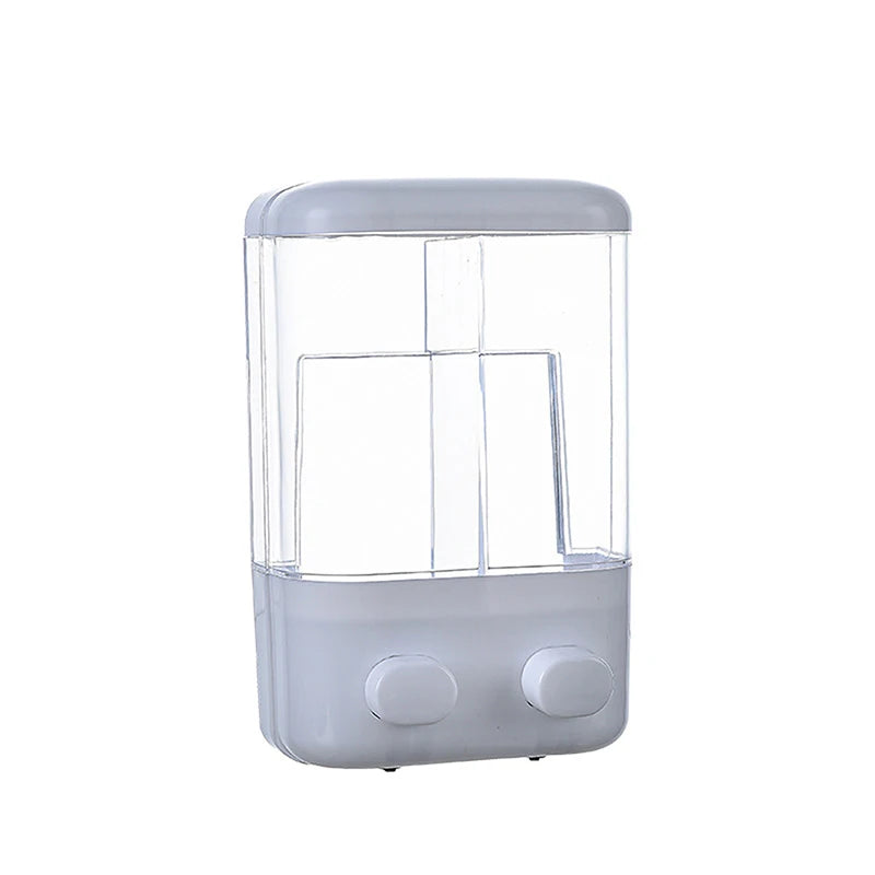 Doublehead Soap Dispenser Bathroom Wall Mount Shower Shampoo Bottle Lotion Container Holder Double Head Foam Hand Wash Dispenser