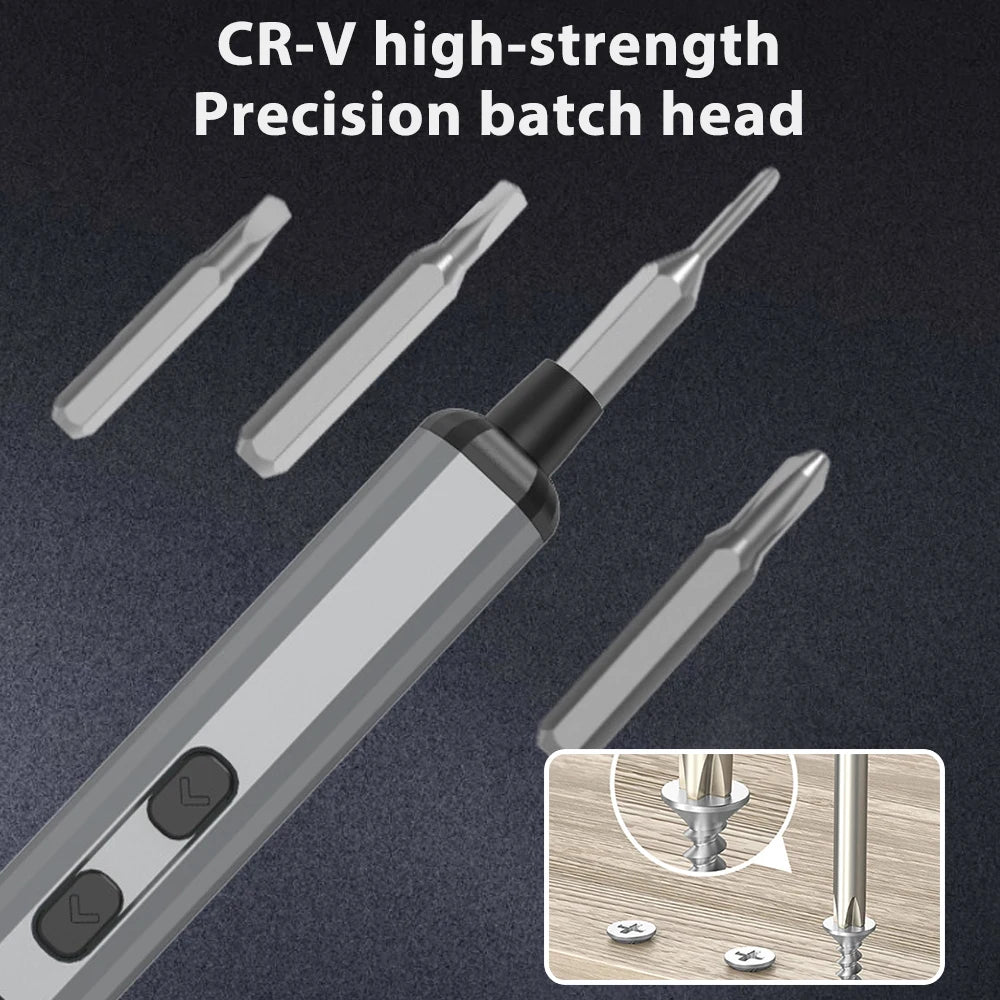 68 in 1 Mini Electric Screwdriver Precision Electric Screwdriver Magnetic Screwdriver with LED Shadowless Light CR-V Steel