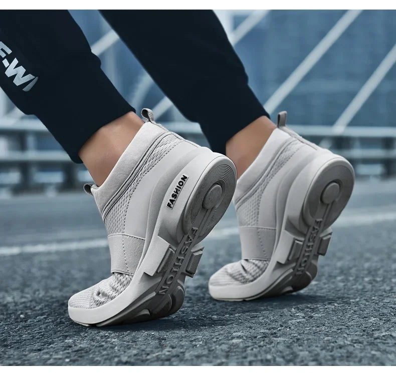 2025 Men Casual Shoes Sneakers Fashion Loafers Comfortable Mesh Mens Shoes Footwear Lightweight Walking Shoes White Size 46 Big Big SALES Now