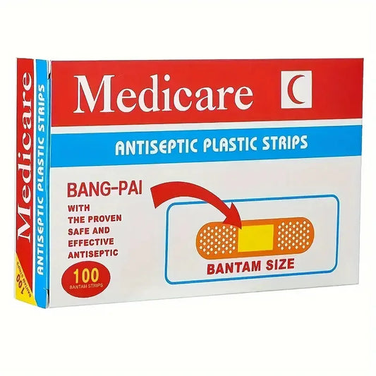 100pcspack Waterproof Wound Dressing Patches Tape First Aid Self-Adhesive Plaster Bandage Non-woven Fabrics Band Aid for Kids