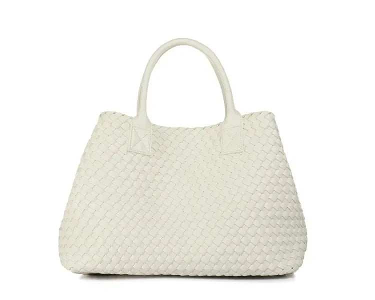 Luxury Woven Tote Women's Handbags Designer Large Shoulder Bags for Women 2025 Fashion PU Shopper Purses Composited Bags Clutch