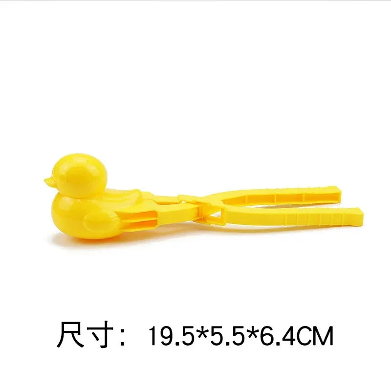 Cute Duck Shaped Snowball Maker Clip Children Outdoor Plastic Winter Snow Sand Mold Tool for Snowball Fight Outdoor Fun Sports