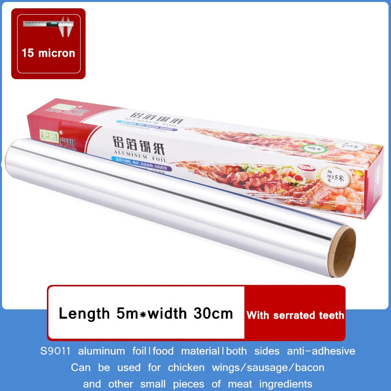 BBQ Aluminum Foil Oven Home Economical Packaging Air Fryer Tin Foil Barbecue Meat Baking Tray Paper Kitchen Baking Grease Paper