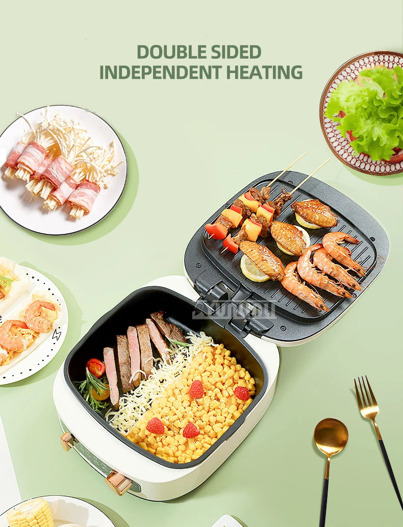 Brand New 2024-2025 Double-Sided Heating Pancake Bake Machine Cooker Steamer Electric Baking Pan Multifunctional Maquina Electrica Panqueque