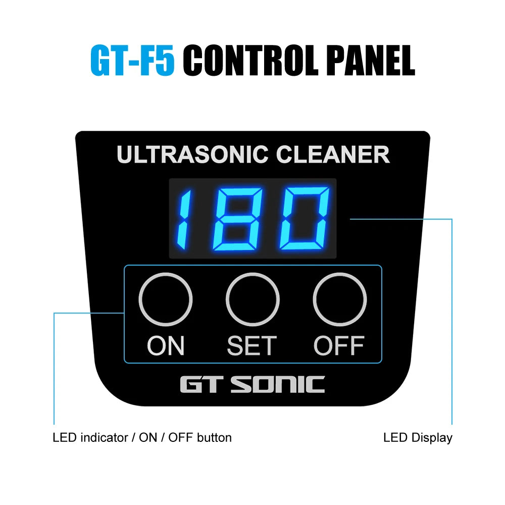 35W Digital Ultrasonic Cleaner 600ml Sonicator Bath Vibration Ultrasonic Jewelry Ring Parts Glasses Watch Cleaning Machine