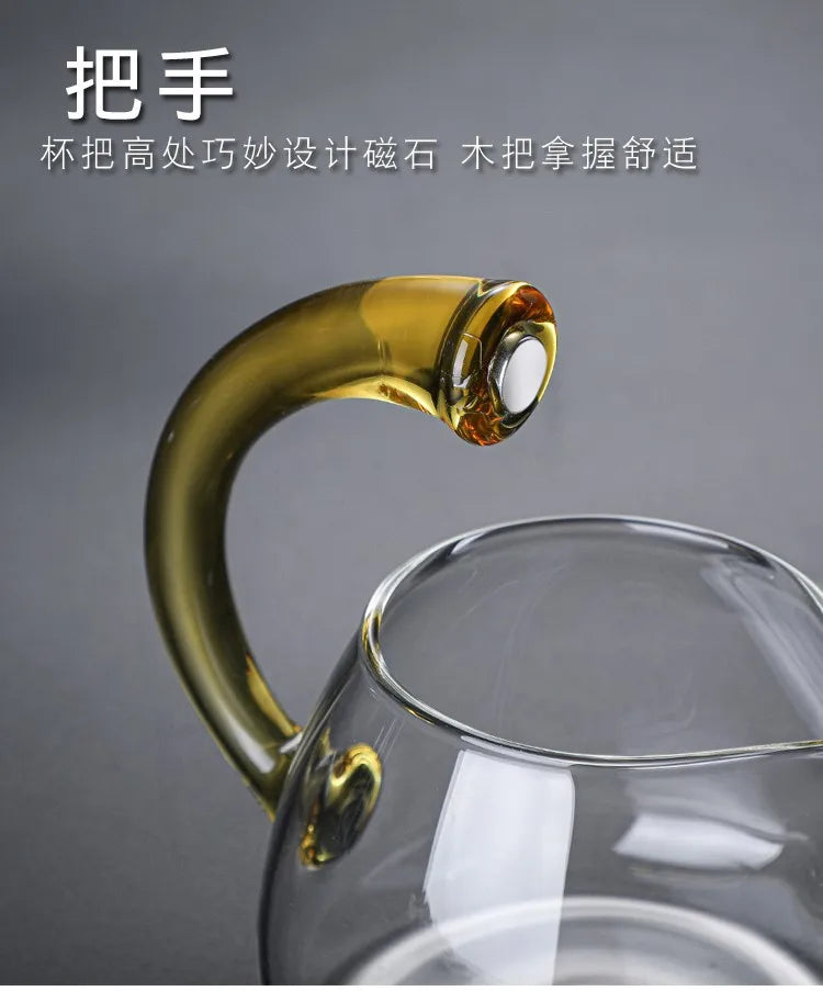 Glass Magnetic Tea Set Lazy Person  Making Tool Automatic   Pot