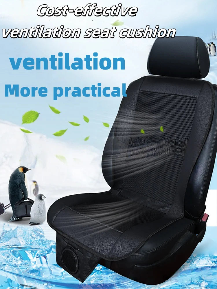 Powered Car Seat Cooler Ventilated Cushion 12V 24V Summer Cooling Pad Fast Air Blowing Reusable Seat Mat car seat covers