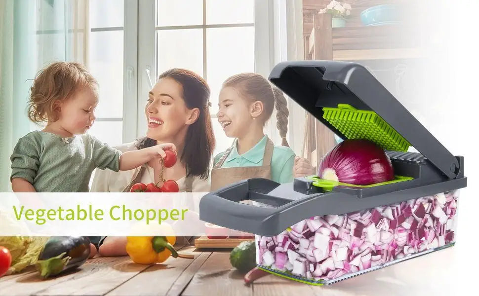 15/17 in 1 Multifunctional Vegetable Slicer，Onion Chopping Machine，Food Chopper，Kitchen Vegetable Chopper Tools.Kitchen Gadget