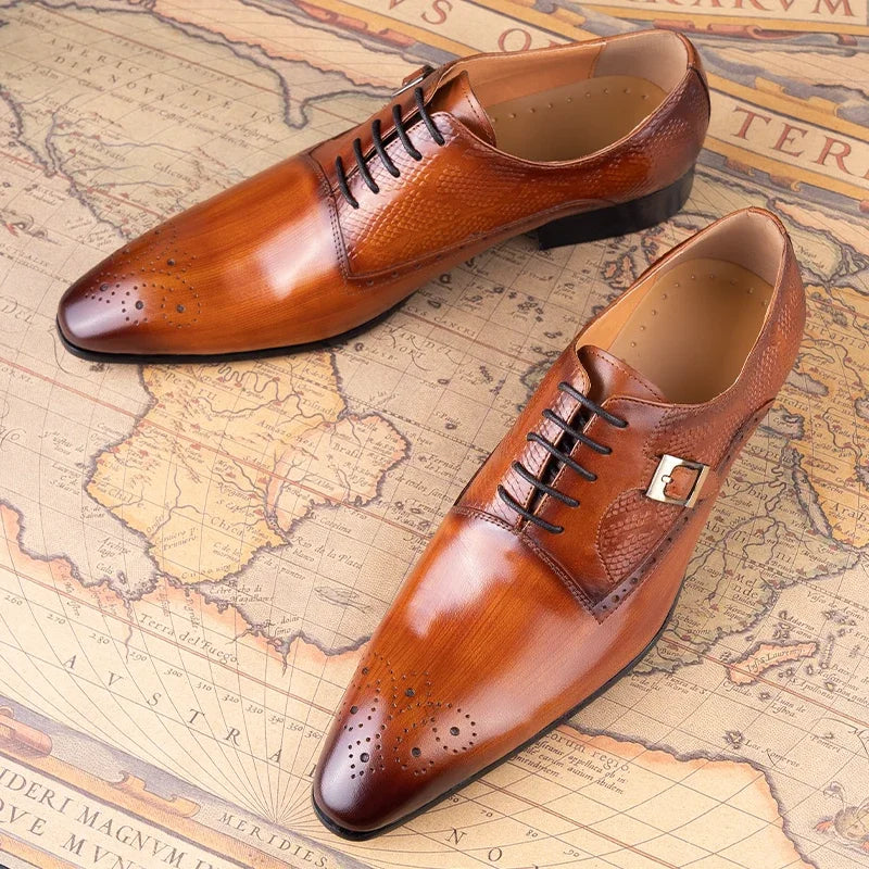 2024 Man Business Male Shoes Fashion Wedding Dress Formal Shoes Genuine Leather Social Shoe Oxford Elegant Man Dress Party Shoes 10% OFF and free shipping