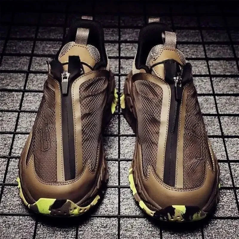 Men's  Shoes Summer New Style 2026 Thick Bottom Shock Absorption Sports Climbing Shoes Casual Wear Resistance Mesh Lining