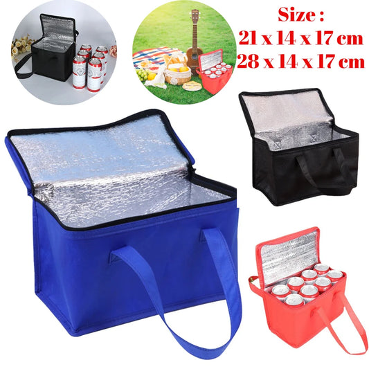 Portable Lunch Cooler Bag Folding Insulation Picnic Ice Pack Food Thermal Bag Drink Carrier Insulated Bags Beer Delivery Bag