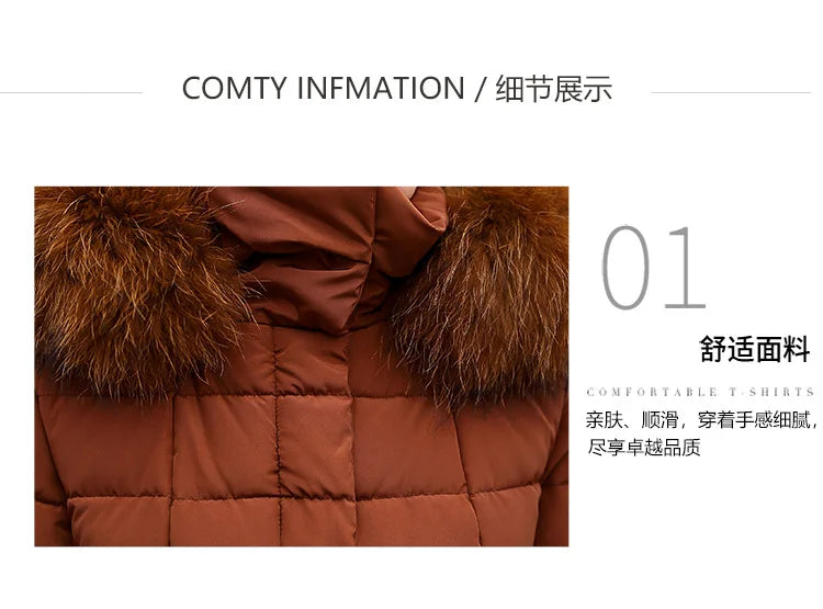 New 2024 - 2025 X-Long Down Jacket Women Casual Thick Warm Padded Coat Winter Loose Solid Hooded Parkas Lady Korean Fashion Solid Long Overcoa