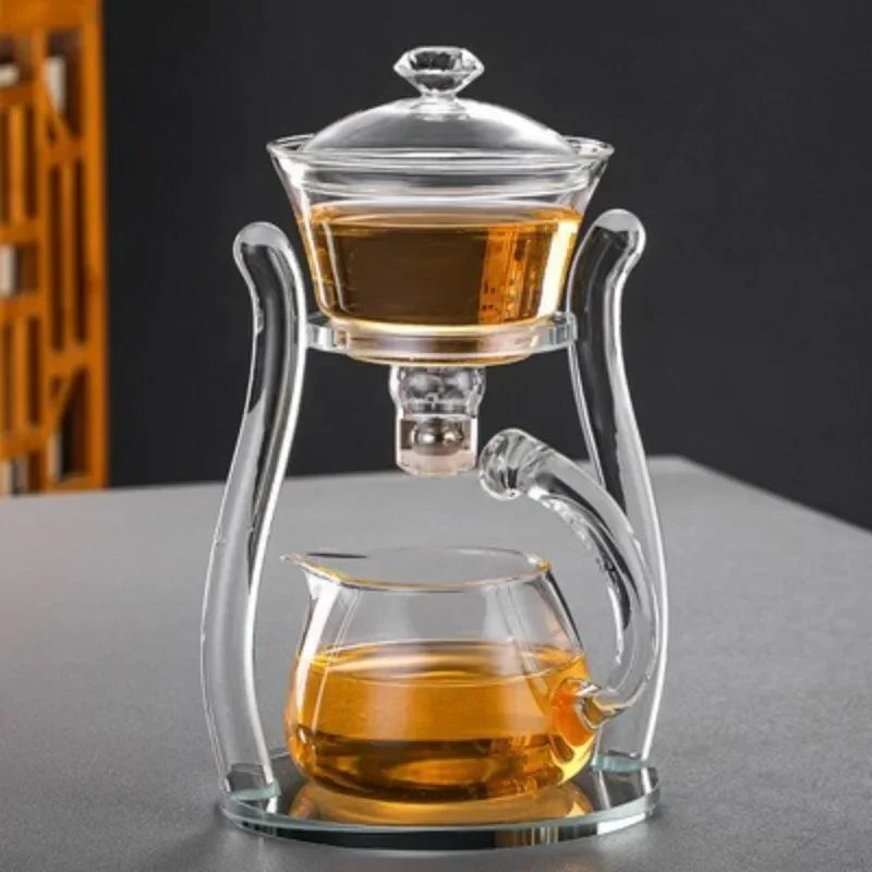 Glass Magnetic Tea Set Lazy Person  Making Tool Automatic   Pot