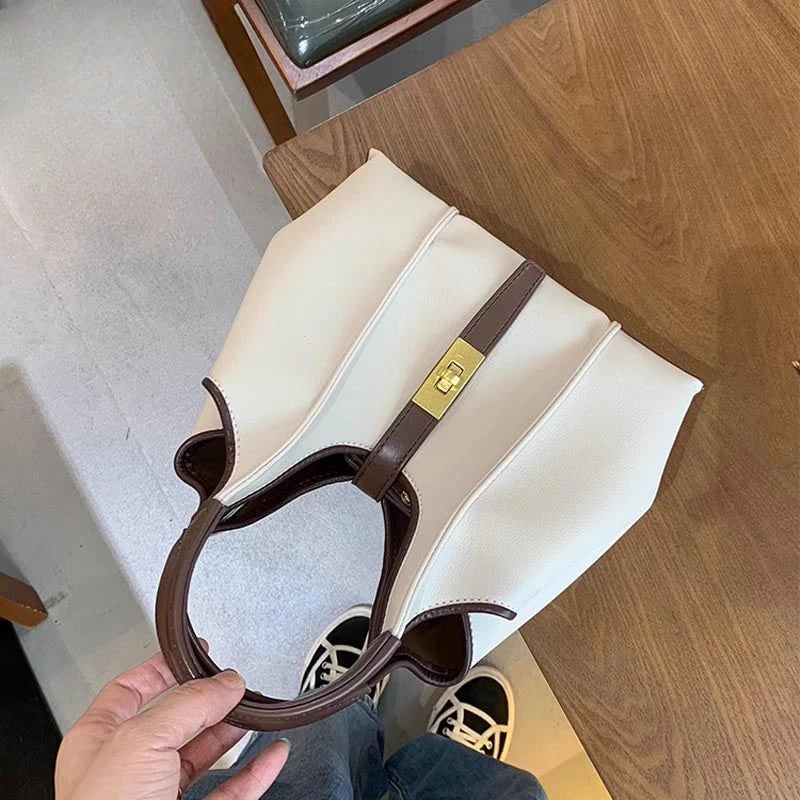Brand New Collection 2024-2025  New Large Capacity Grocery Basket Shoulder Bag Bag with Pouch Fashion Brand Handbag Female Commuting All-match