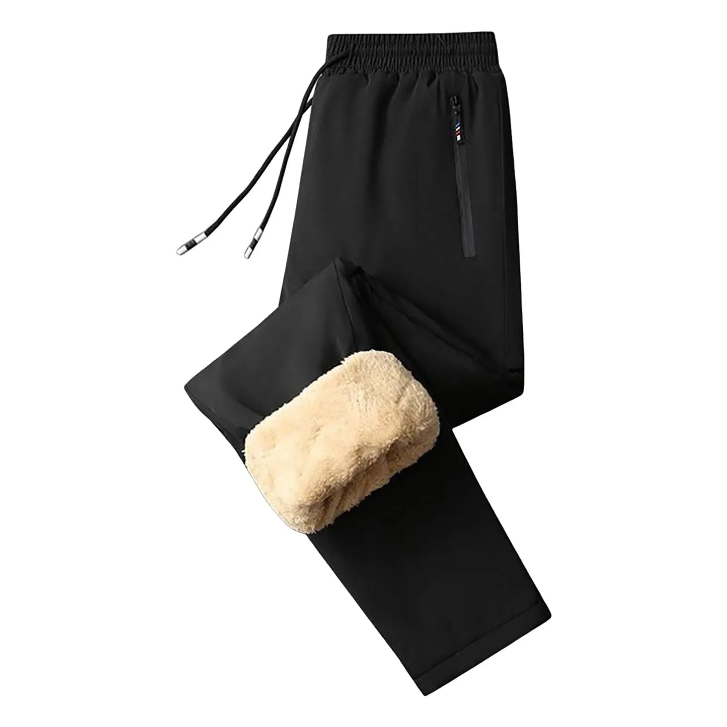Women’S Plus Size Fleece Lined Sweatpants Winter Warm Wide Straight Leg Pants High Waisted Casual Pants For Women Elastic
