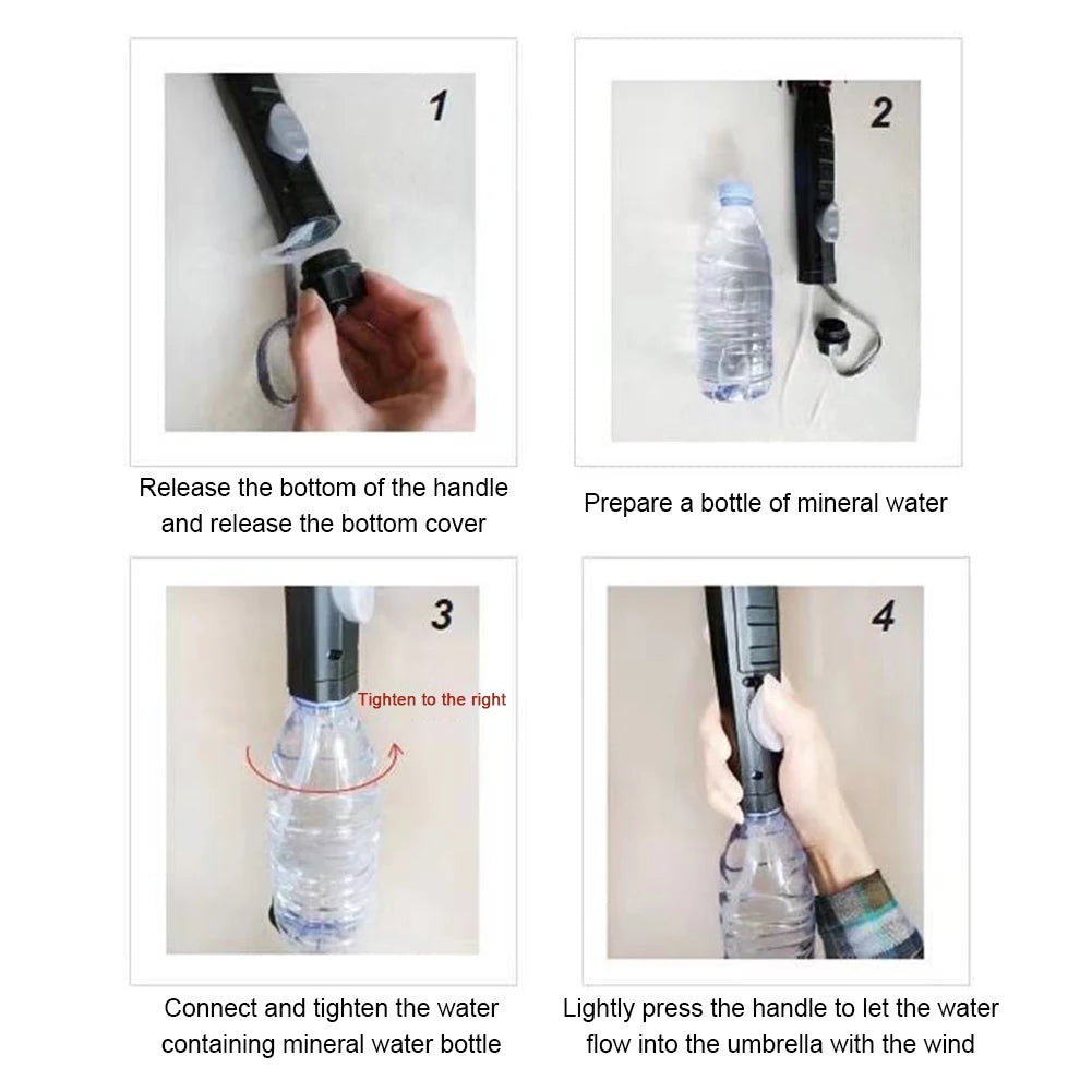 Portable Umbrella 2025 With Fan Misting UV Sun Umbrella Safety Isolation Mesh Super Wind Power Battery & USB Rechargeable Powered