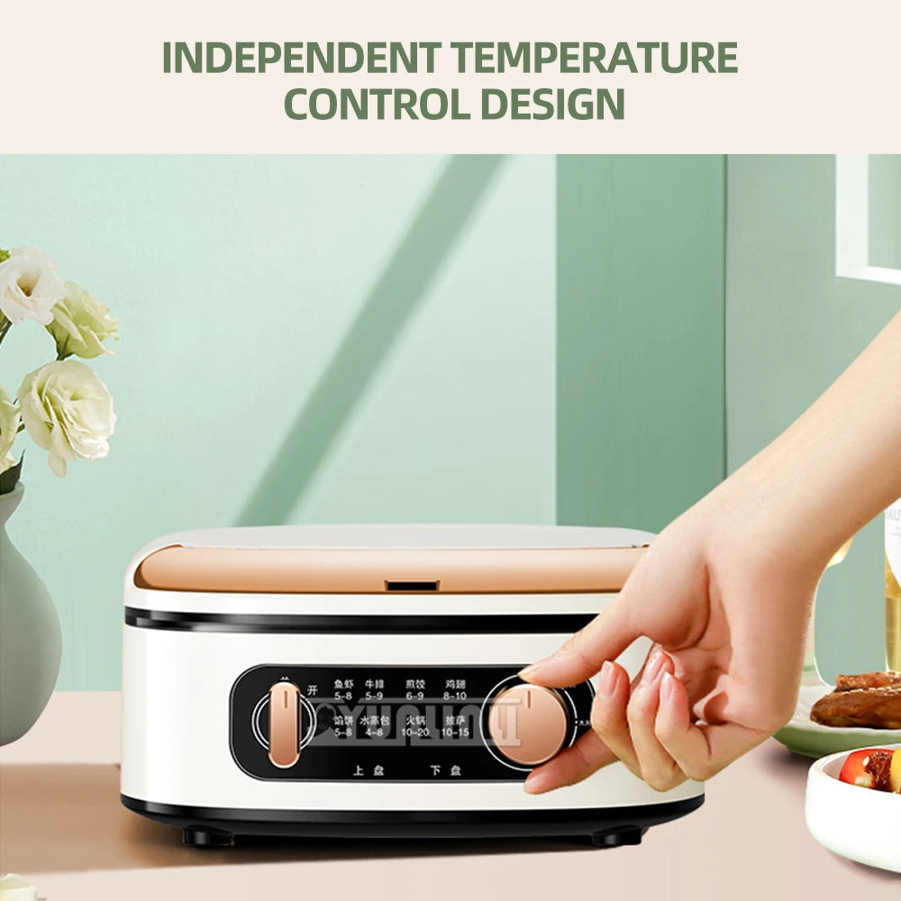 Brand New 2024-2025 Double-Sided Heating Pancake Bake Machine Cooker Steamer Electric Baking Pan Multifunctional Maquina Electrica Panqueque