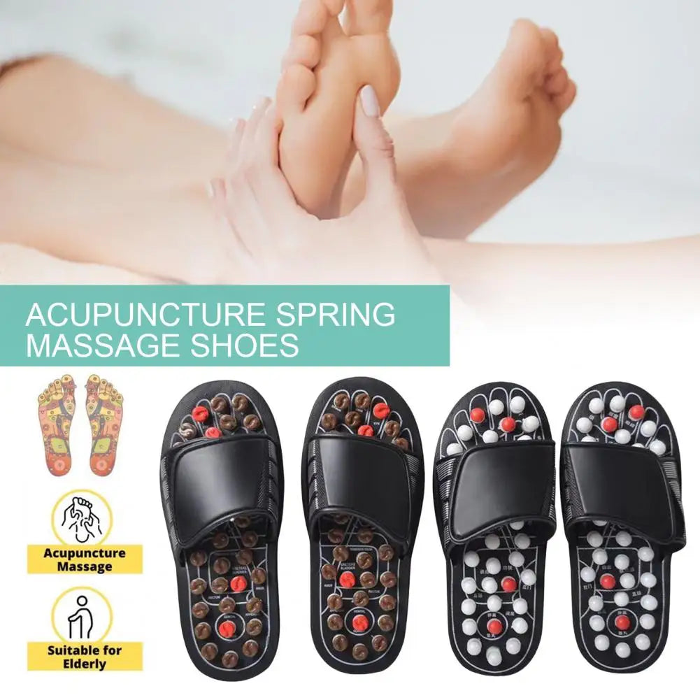 1 Pair Acupressure Massage Slippers Plantar Muscle Relaxation Foot Massager Home Acupuncture Sandals Slides Shoes