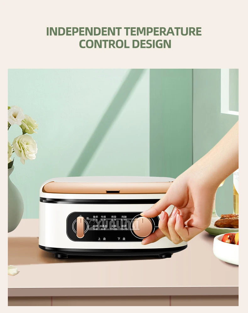 Brand New 2024-2025 Double-Sided Heating Pancake Bake Machine Cooker Steamer Electric Baking Pan Multifunctional Maquina Electrica Panqueque