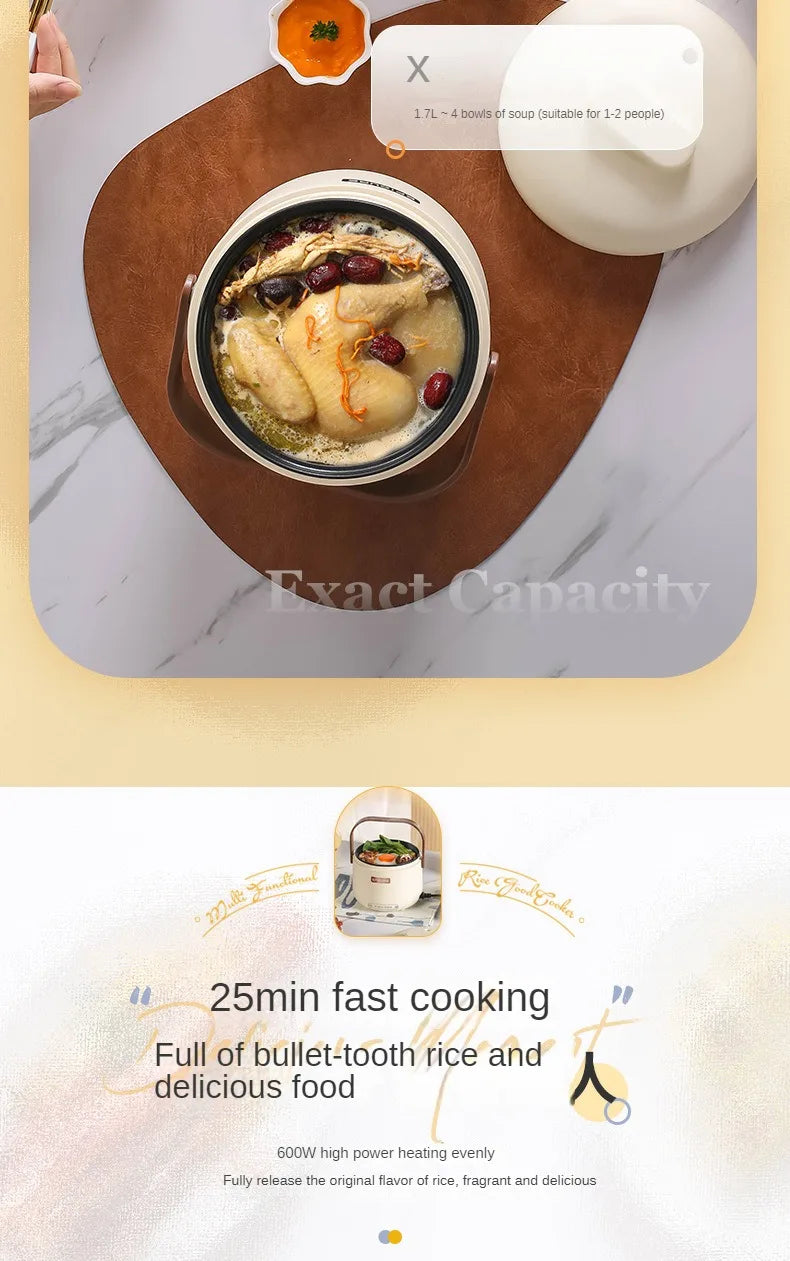220V Electric Sugar Drained Rice Cooker Home Non-stick Electric Low Sugar Rice Cooker & Sugar draining inner Multi Cooker 1.7L