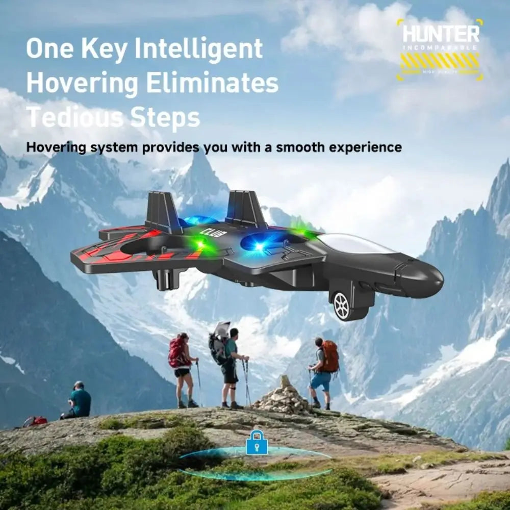 RC Plane 2.4G Remote Control Aircraft Gravity Sensing Helicopter Glider with Light EPP Foam Fighters for Boys Children