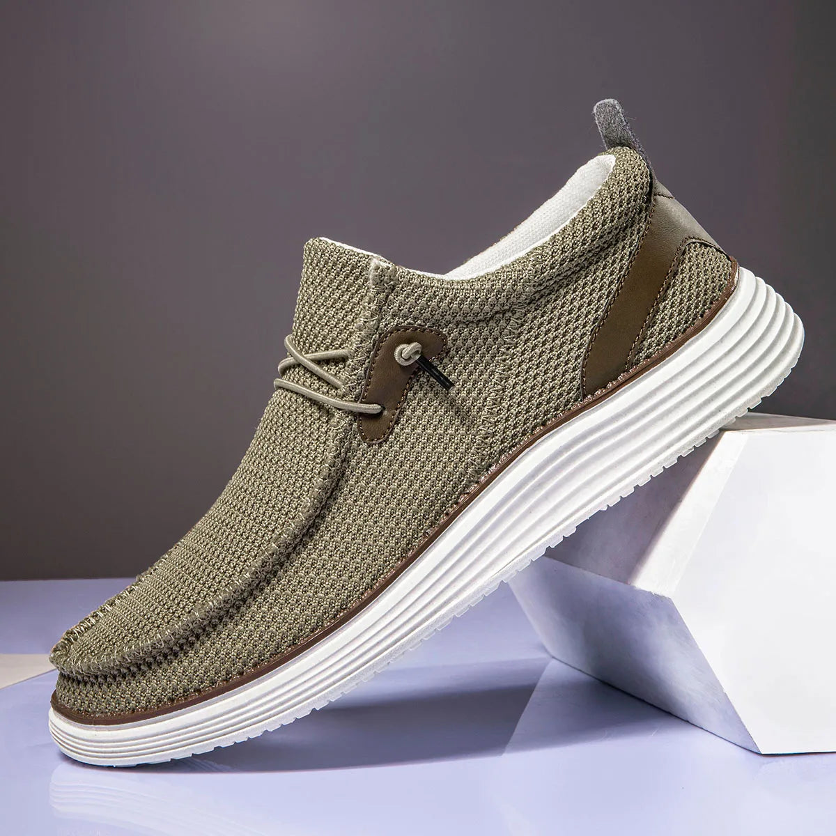 Men's Comfortable Loafers Shoes Durable Shoelace Cushioned Anti-Slip Sole Perfect for Work Trave Shoesl and Leisure shoes