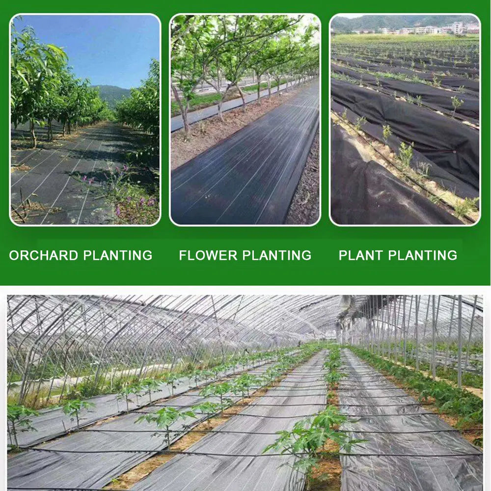 NEW 2024 5m/10m Garden Landscape Outdoor Driveway Decking Membrane Agriculture Flower Bed Easy Install Weed Control Fabric Anti UV Border