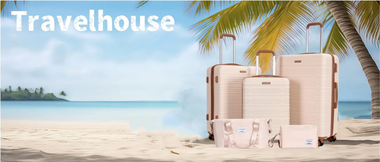 Luggage Sets 3-Piece Suitcases with Double Spinner Wheel,Suitcase Set ABS Hard Case Luggage with TSA Lock